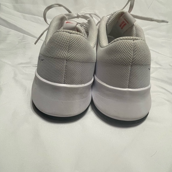 Nike White Athletic Sneakers with Orange Swoosh - Picture 4 of 5